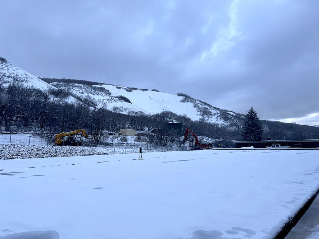 Heavy snowfall in the winter months at the City Creek WTP is just one of the unique challenges with constructing a project at the top of a canyon. 